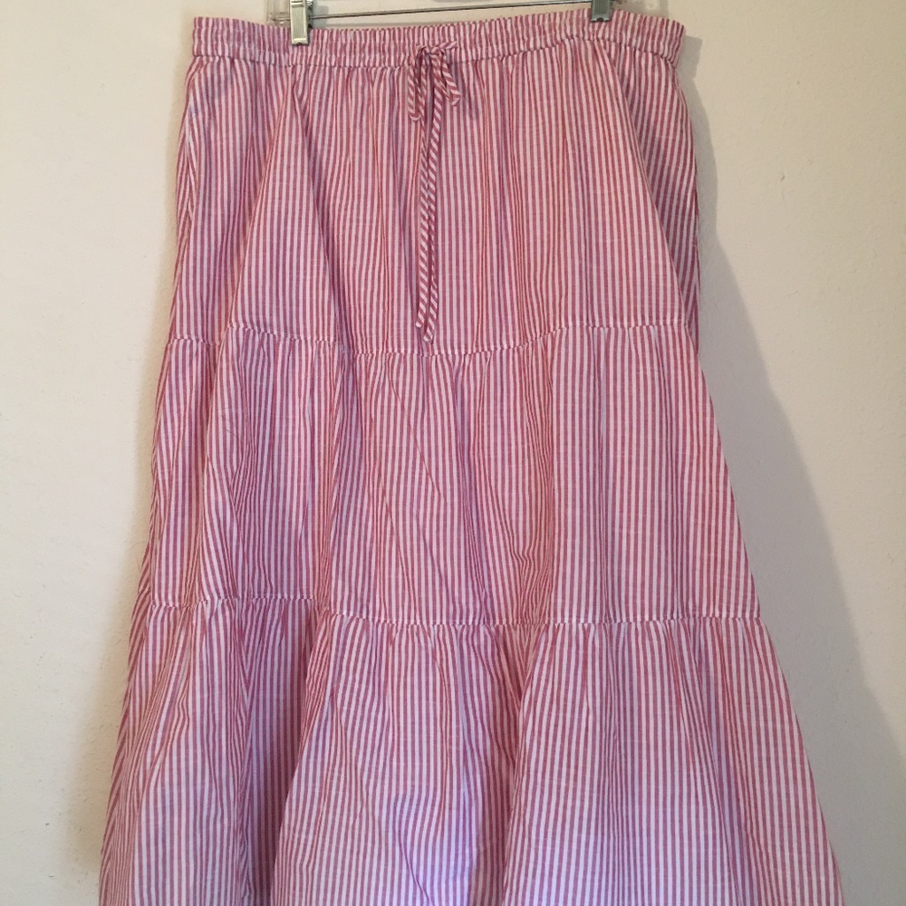 Talbots tiered midi skirt